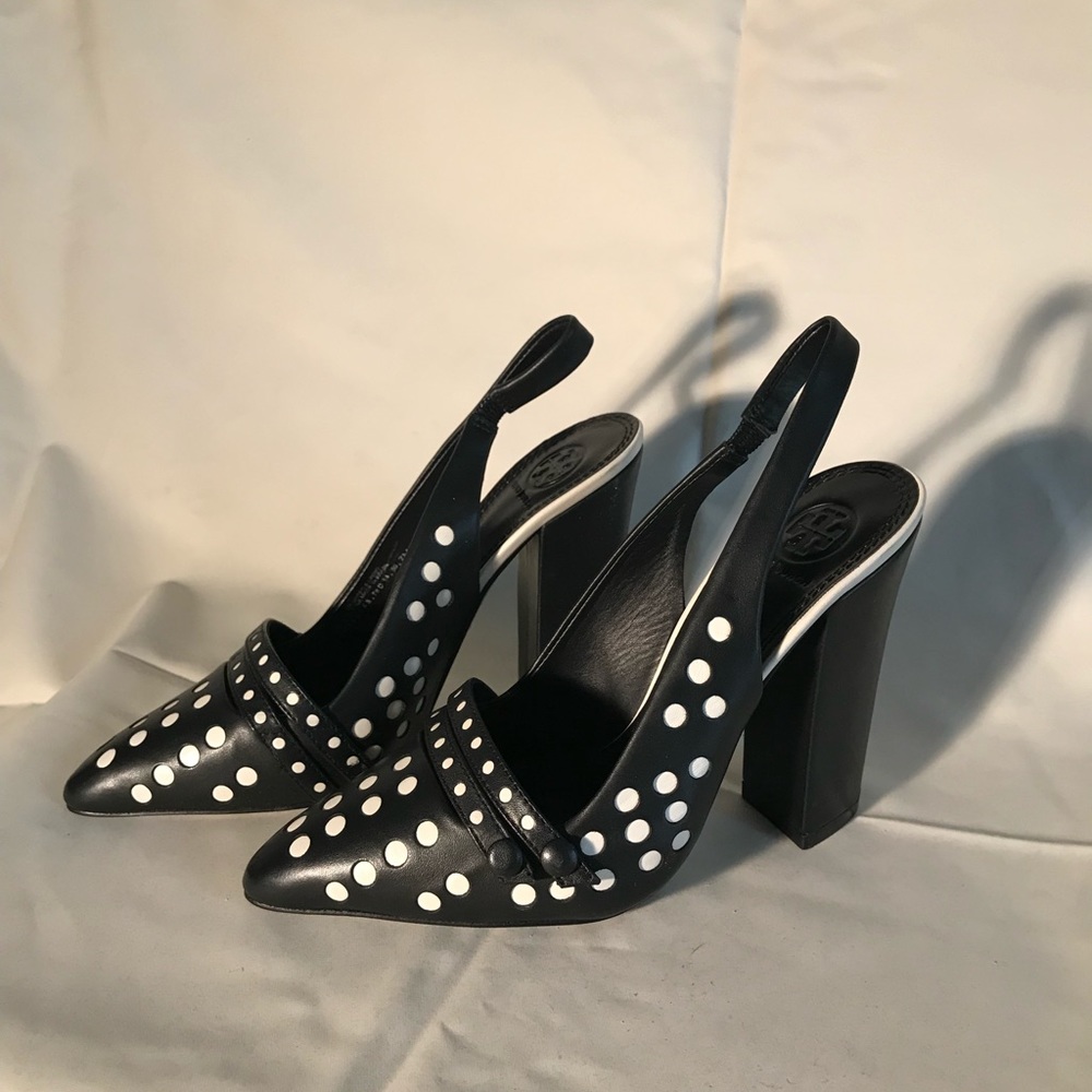 Brand new Tory Burch polka dot pumps
